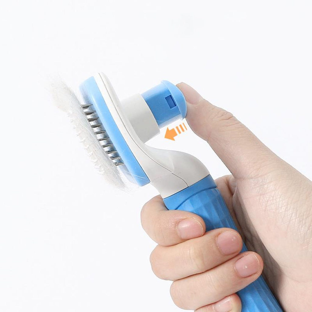 🐶 Self-Cleaning Pet Grooming Brush – Hair Removal + Massage (Dogs & Cats)