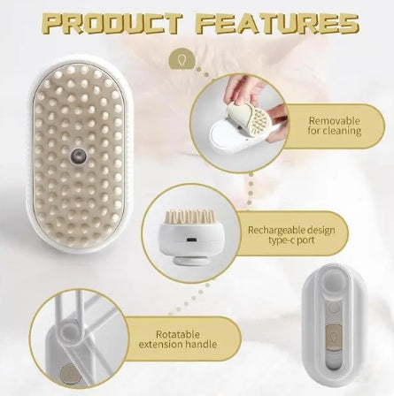 🐶 Self-Cleaning Pet Grooming Brush – Hair Removal + Massage (Dogs & Cats)