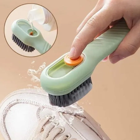 Liquid Dispenser Shoe Cleaning Brush | One-Press Soap Brush for Shoes, Sneakers & Sports Shoes.