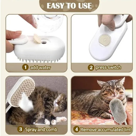 🐶 Self-Cleaning Pet Grooming Brush – Hair Removal + Massage (Dogs & Cats)